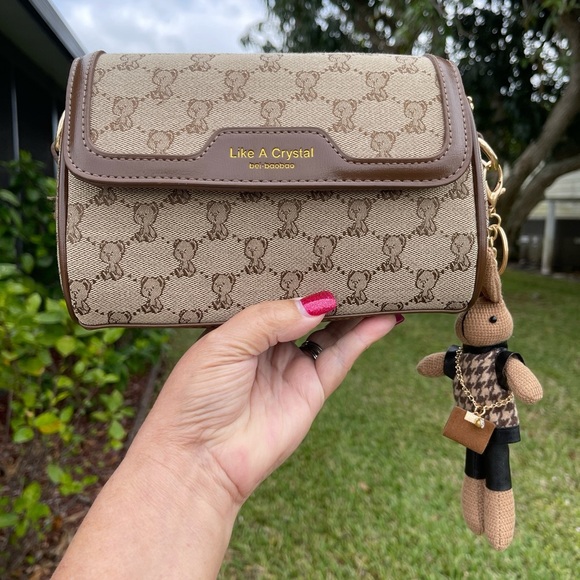 Women’s Cartoons Crossbody with Lucky Charm Rabbit In Khaki - Picture 11 of 12